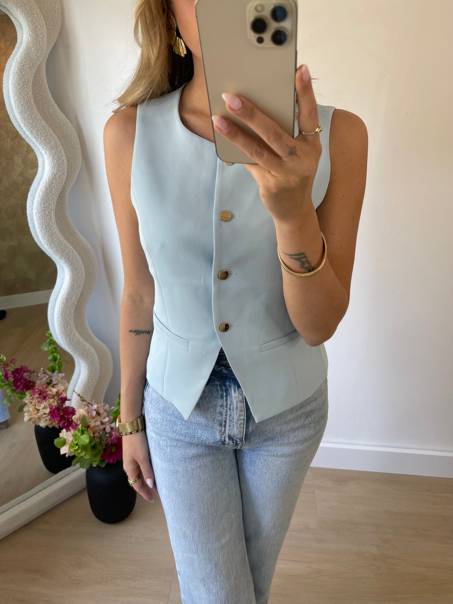 MILA GILET - LIGHT BLUE