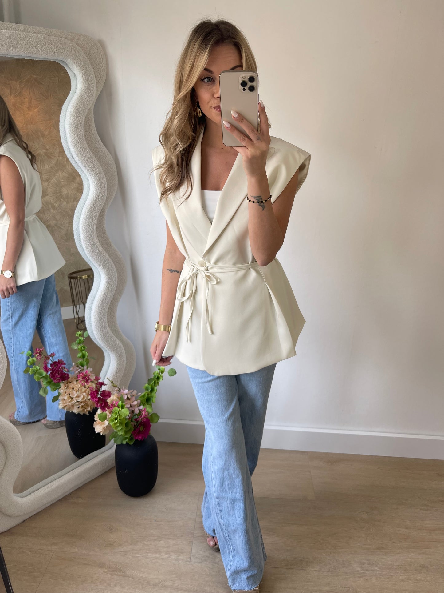 DANA GILET - OFF WHITE