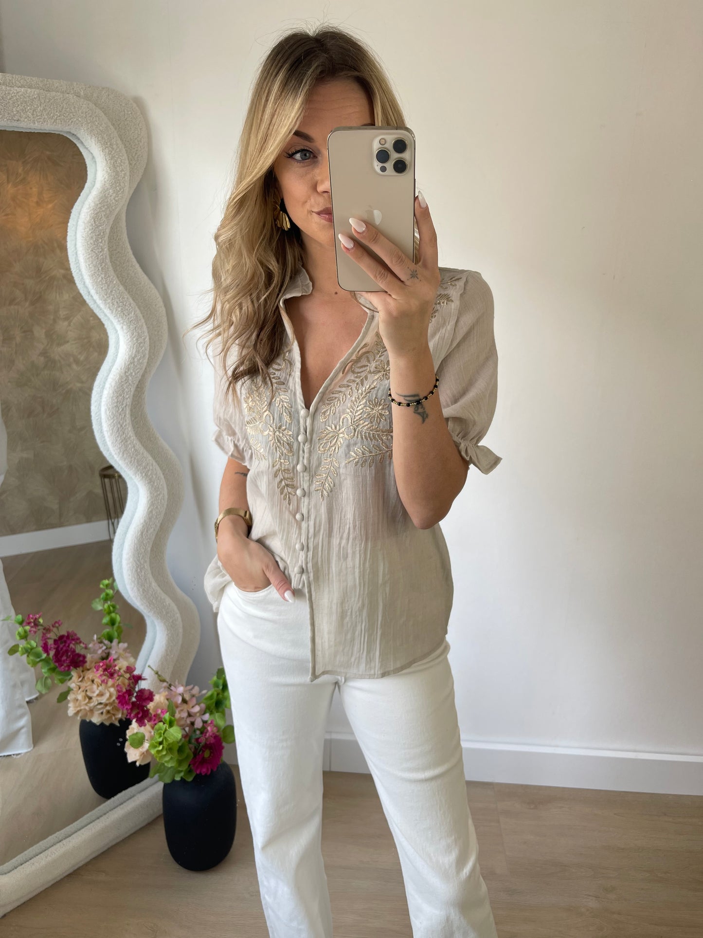 NORA BLOUSE BEIGE (K)