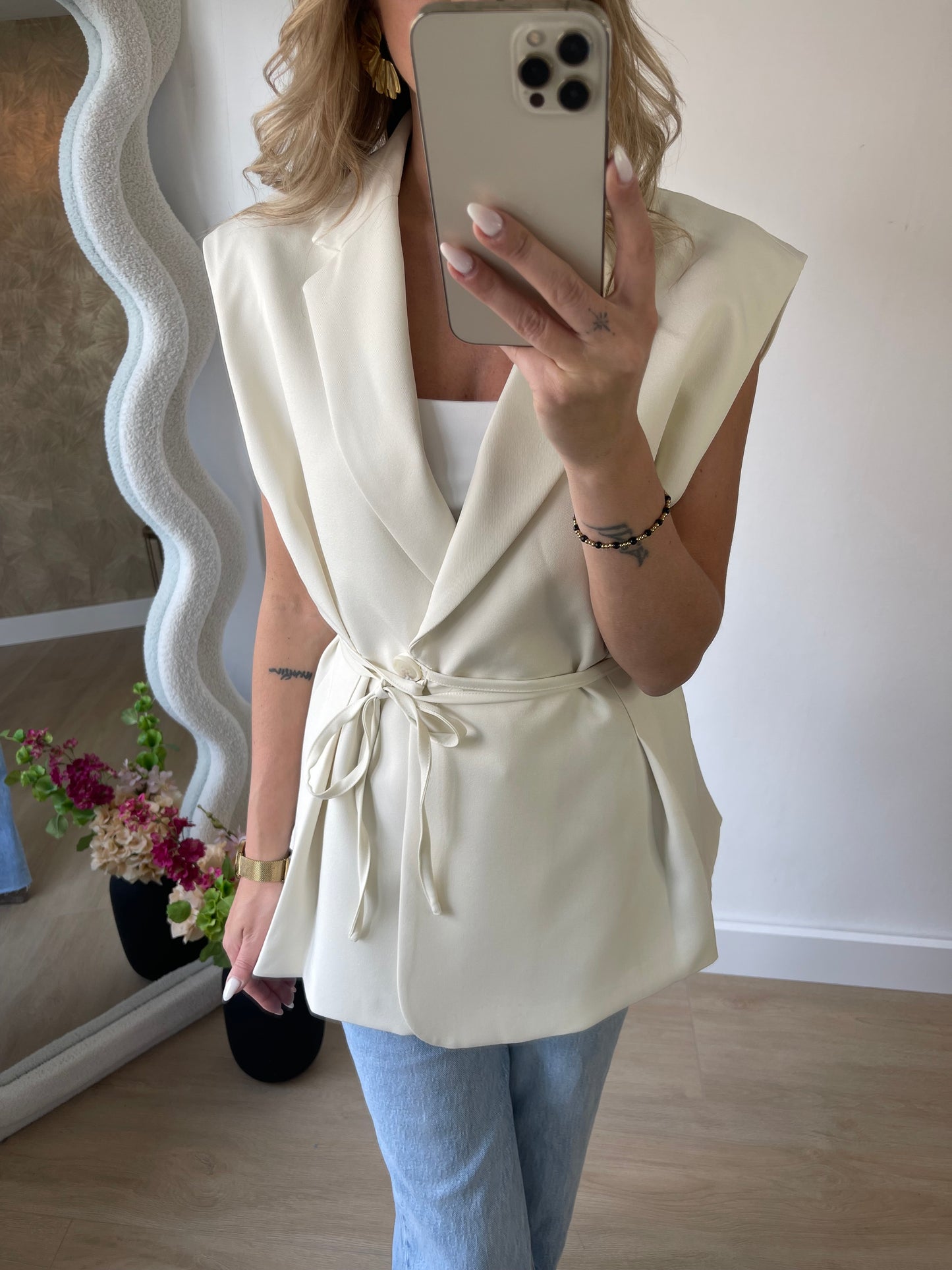 DANA GILET - OFF WHITE