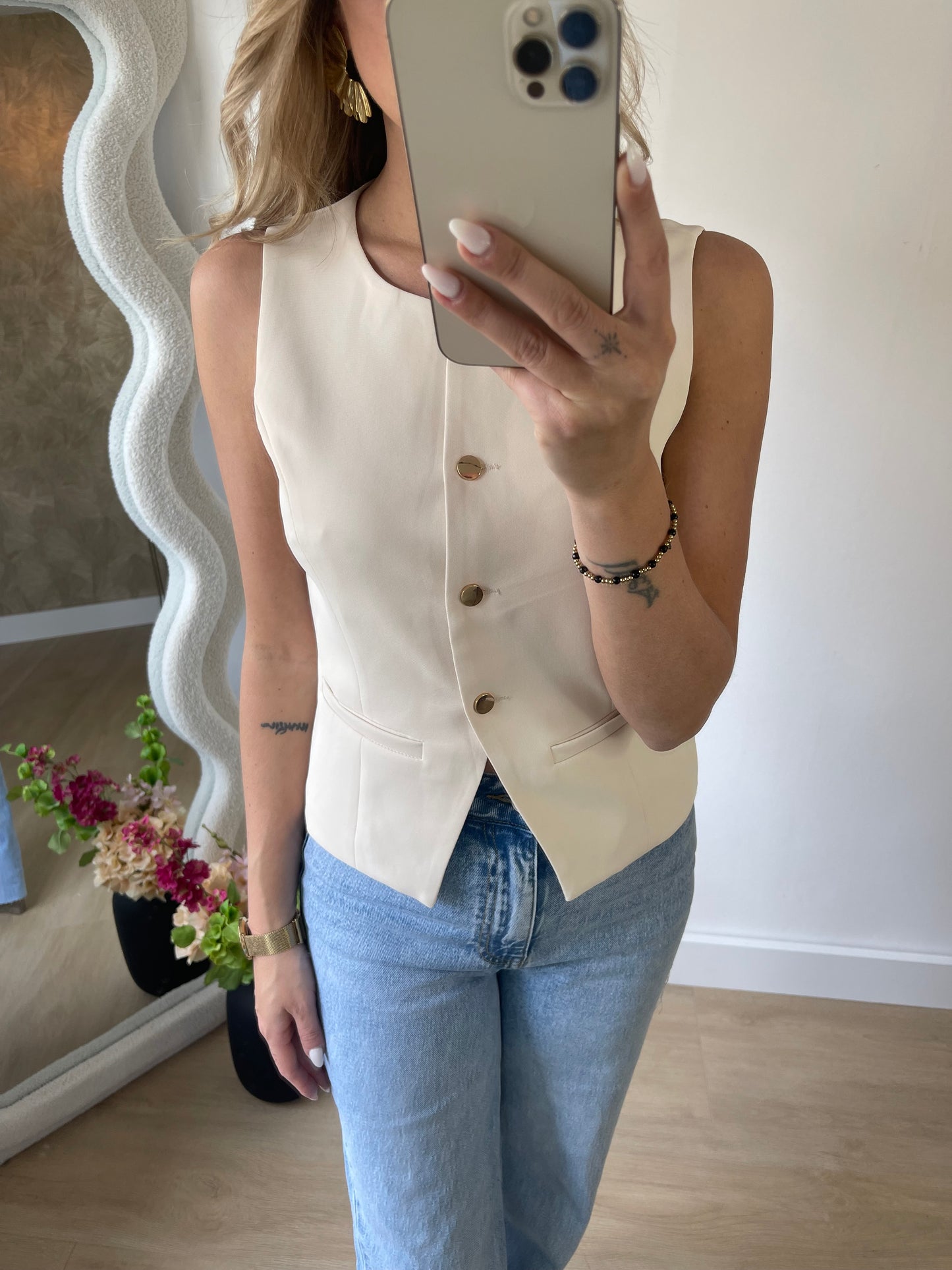 MILA GILET - BEIGE