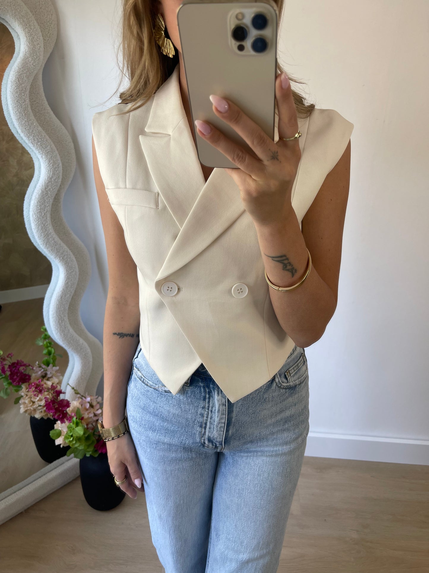 SOFIE GILET - ECRU