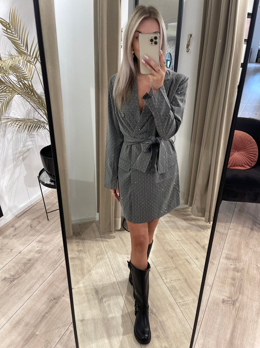 ELLIE BLAZER DRESS - GREY