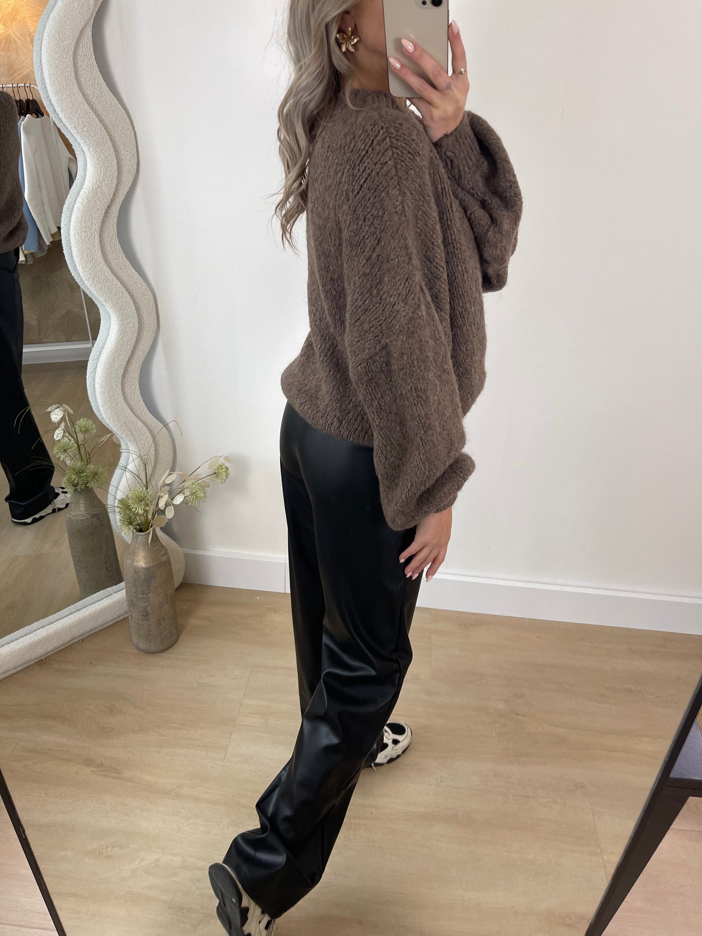 KIKI SWEATER - TAUPE/BROWN